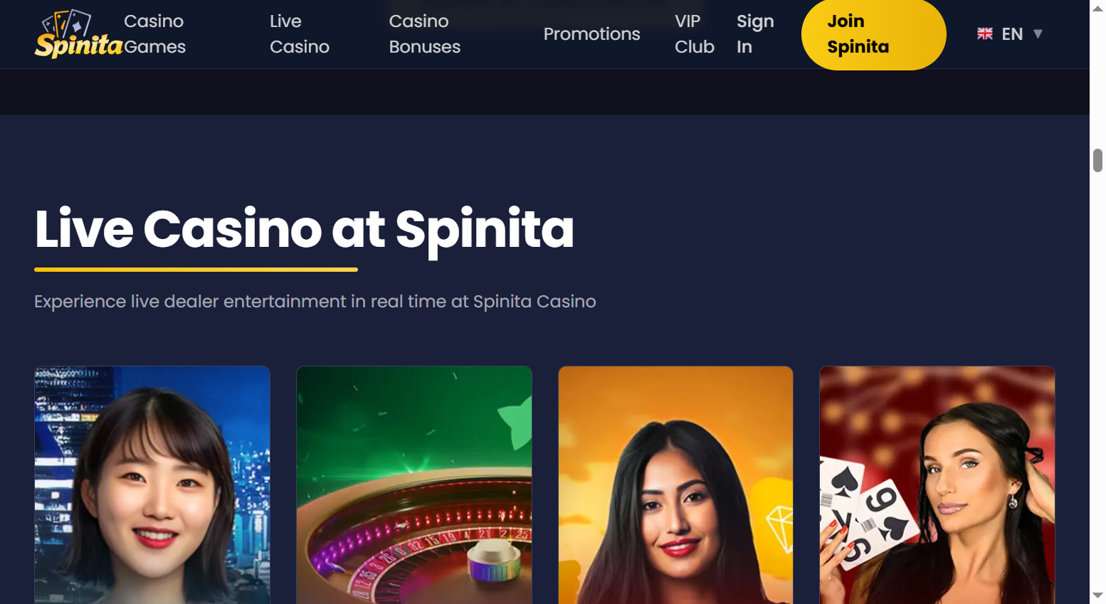 Skärmdump: Spinita — spel