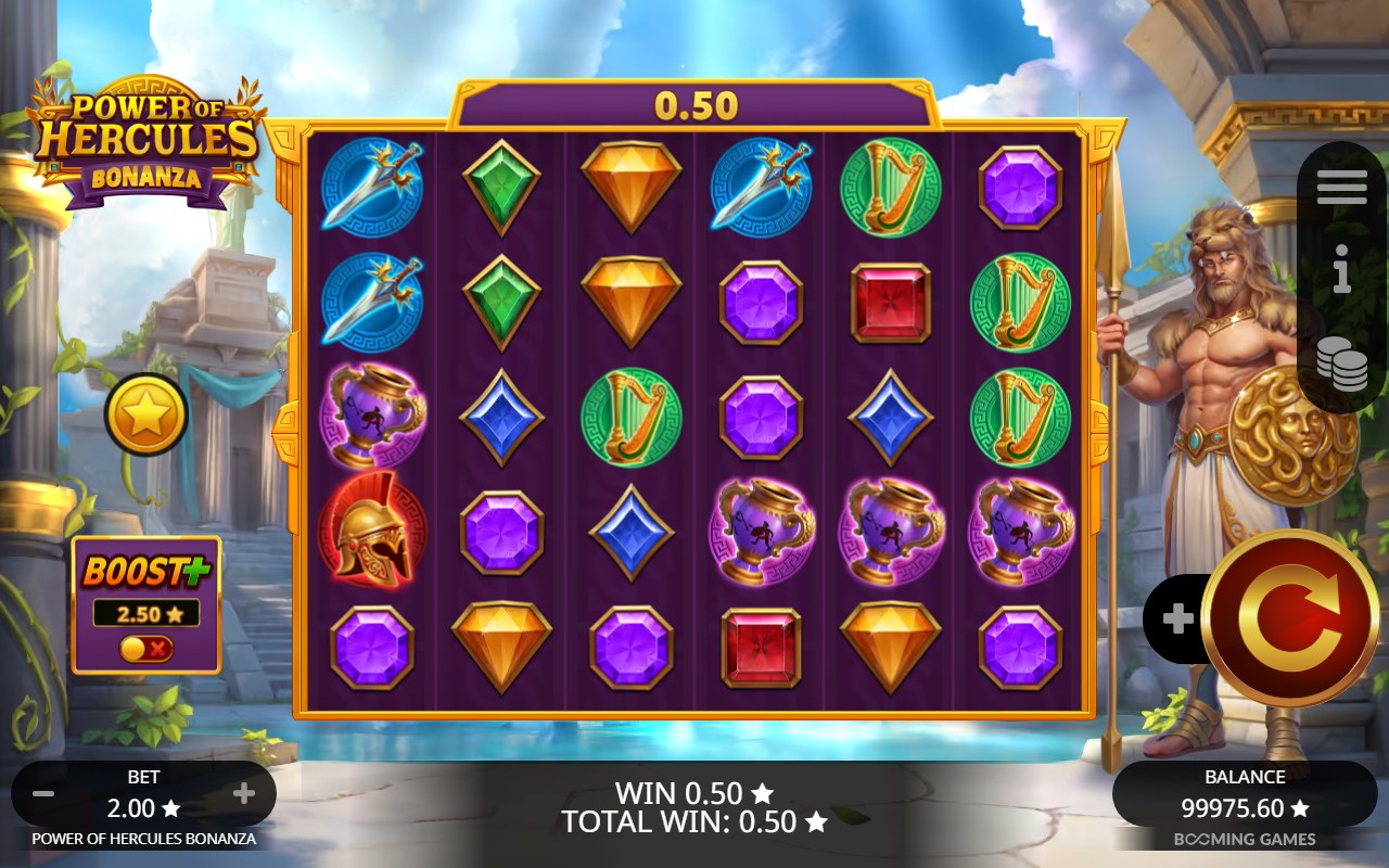 Power of Hercules Bonanza skärmbild — free spins