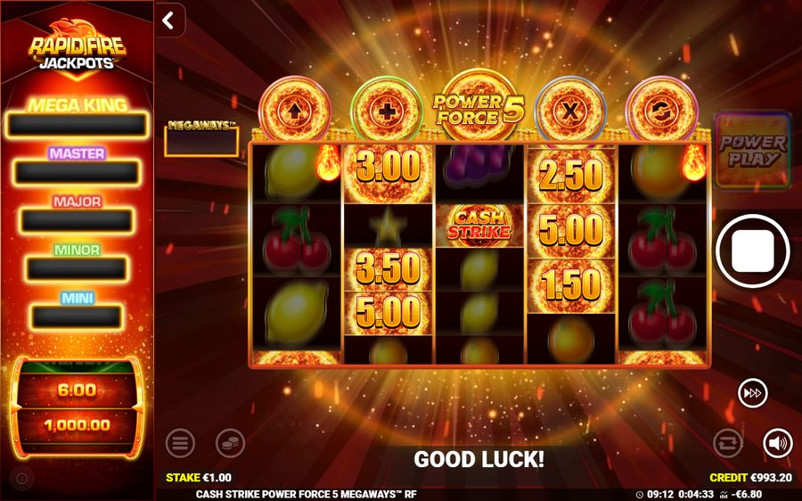 Cash Strike Power Force 5 Megaways skärmbild — win
