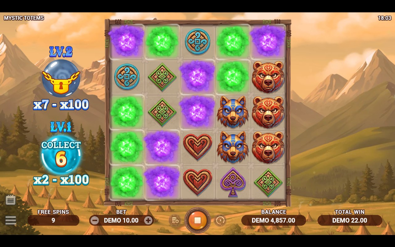 Mystic Totems skärmbild — bonus
