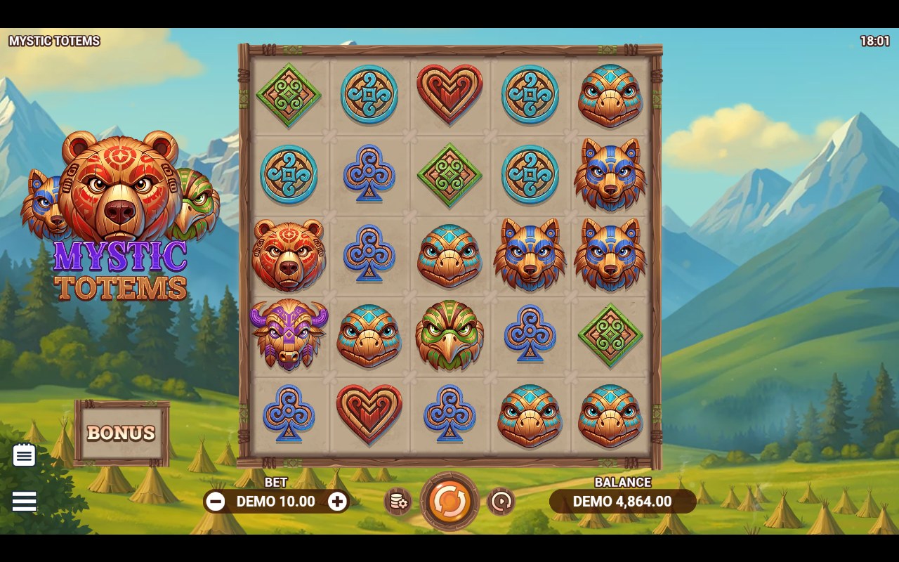 Mystic Totems skärmbild — free spins