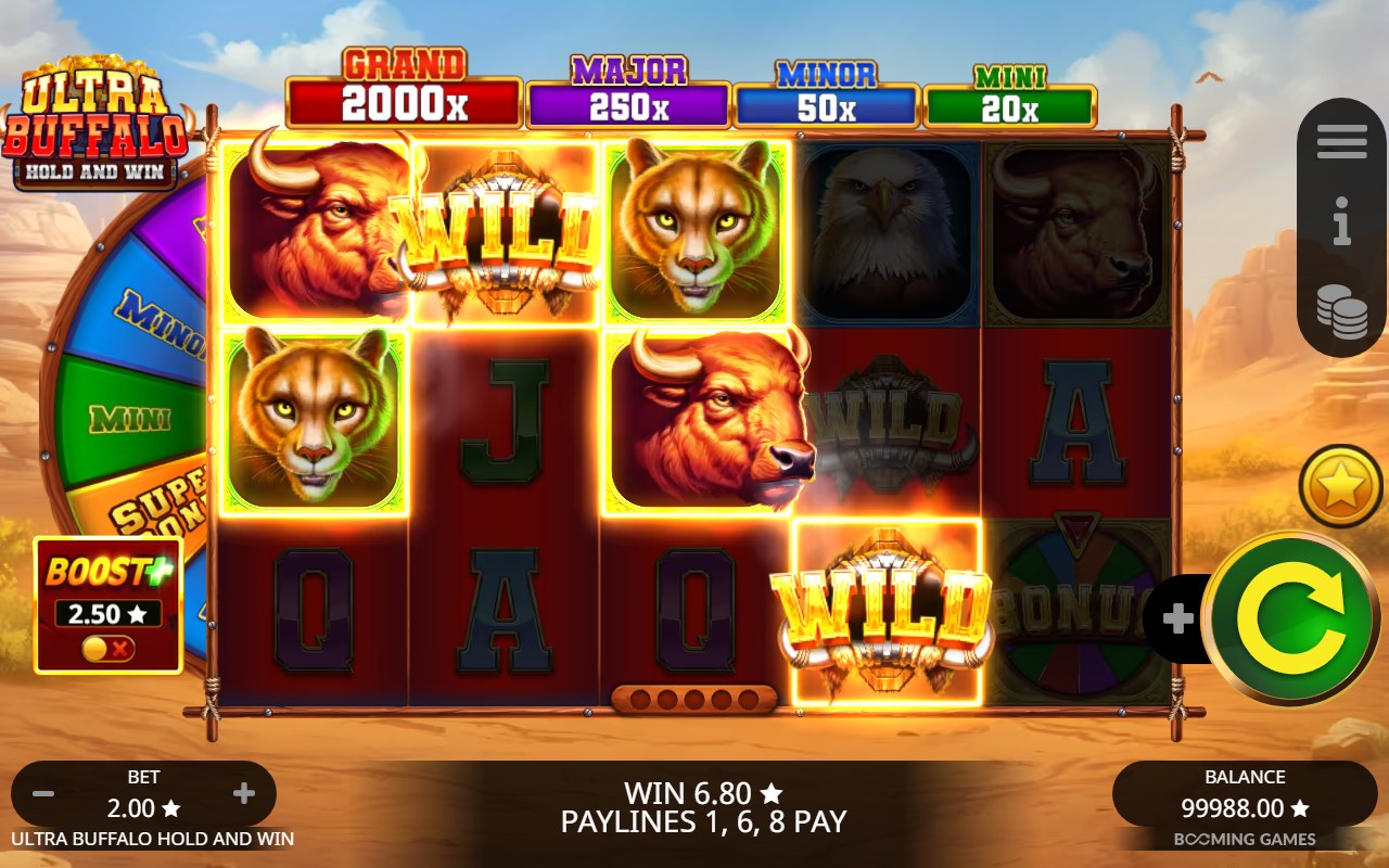 Ultra Buffalo Hold and Win skärmbild — free spins