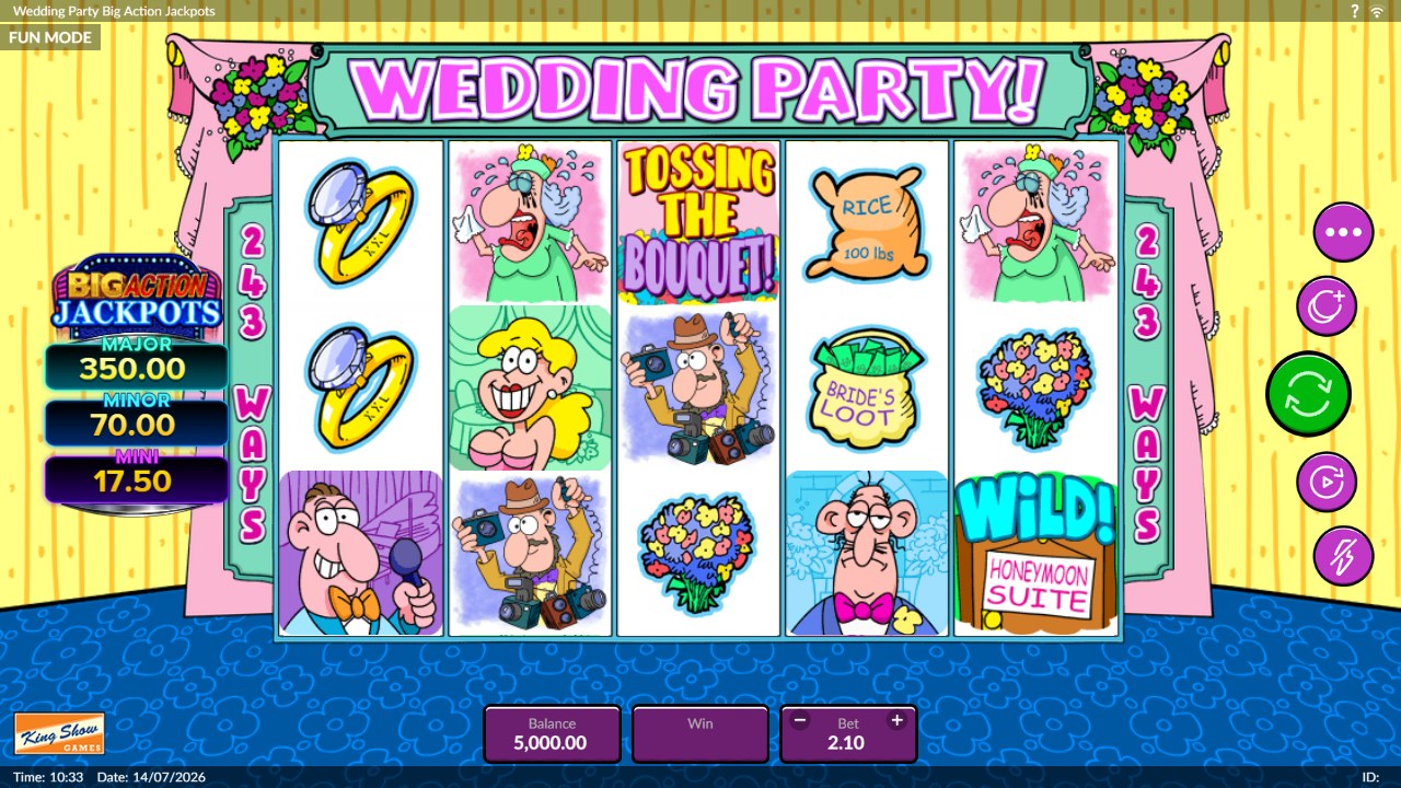 Wedding Party Big Action Jackpots skärmbild — free spins