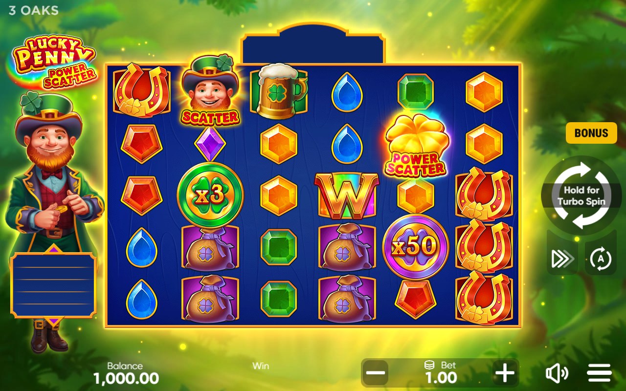 Lucky Penny Power Scatter skärmbild — spin