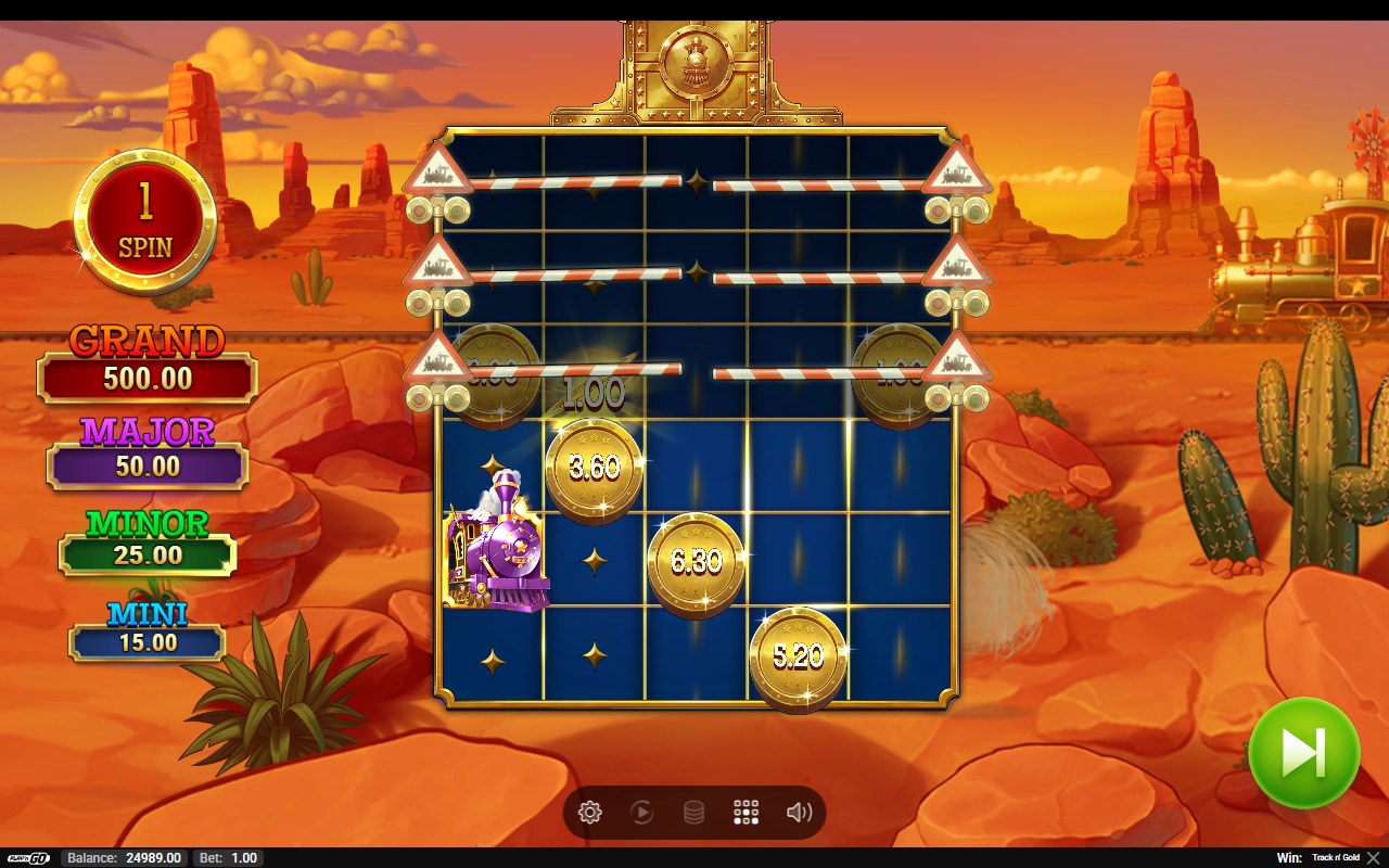 Track n’ Gold skärmbild — free spins