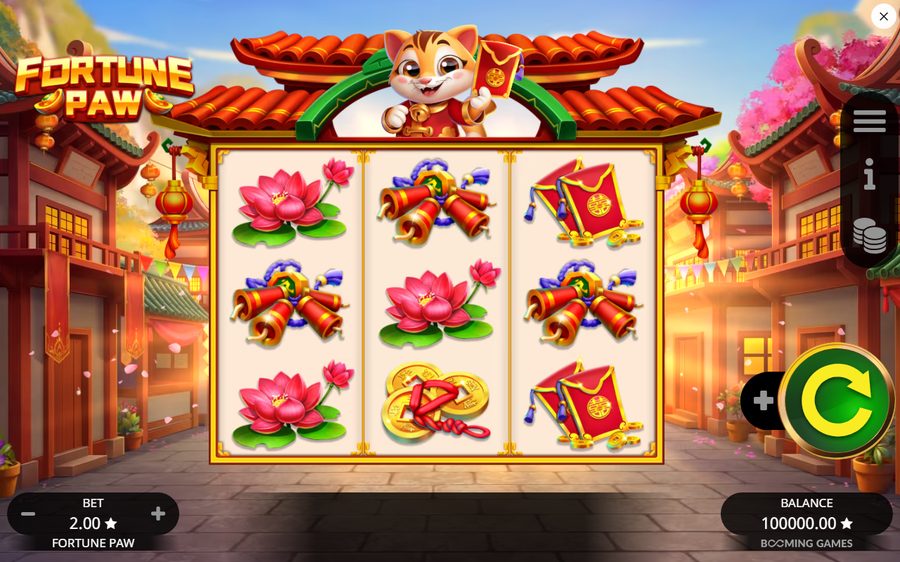 Fortune Paw skärmbild — spin