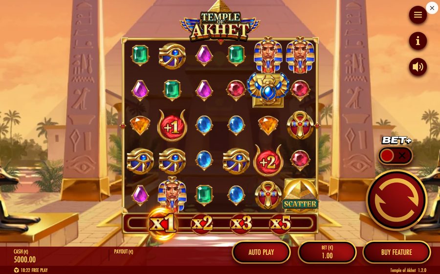 Temple of Akhet skärmbild — spin