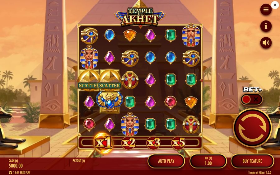 Temple of Akhet skärmbild — spin
