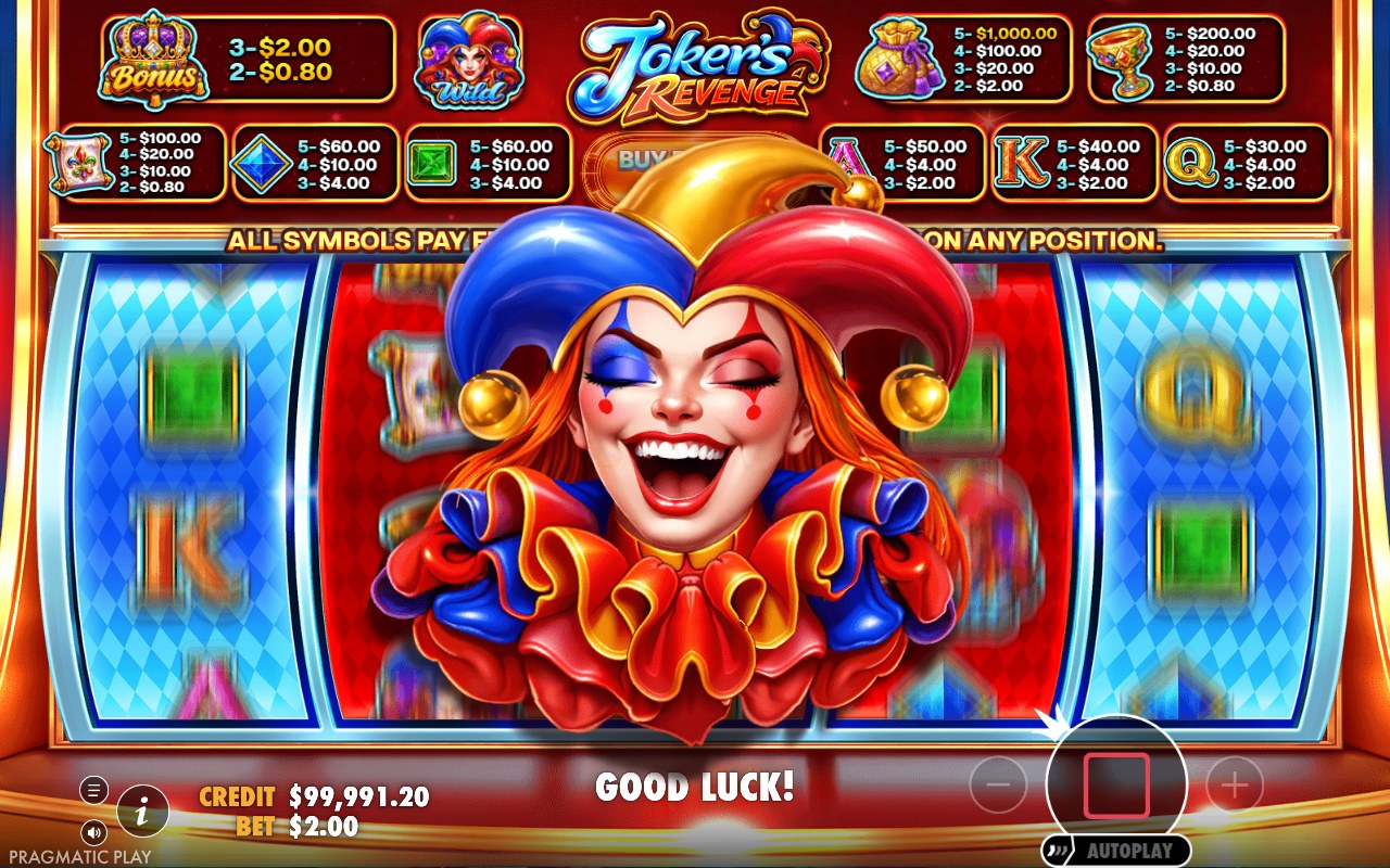 Joker’s Revenge skärmbild — free spins