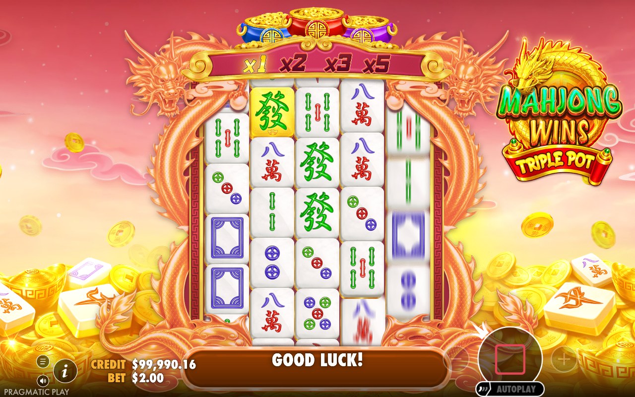 Mahjong Wins Triple Pot skärmbild — bonus