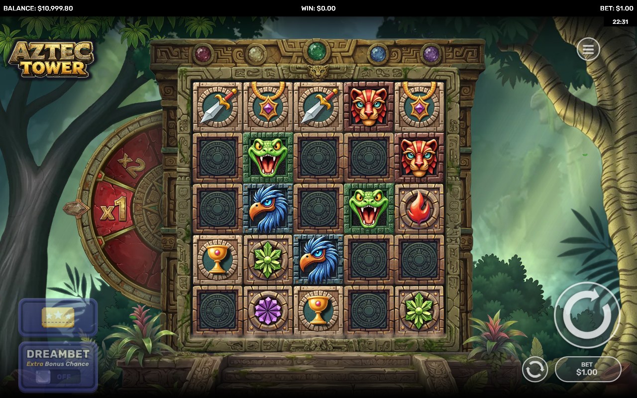 Aztec Tower skärmbild — free spins