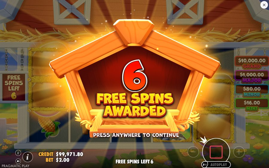 Better Barnhouse Bonanza skärmbild — free spins