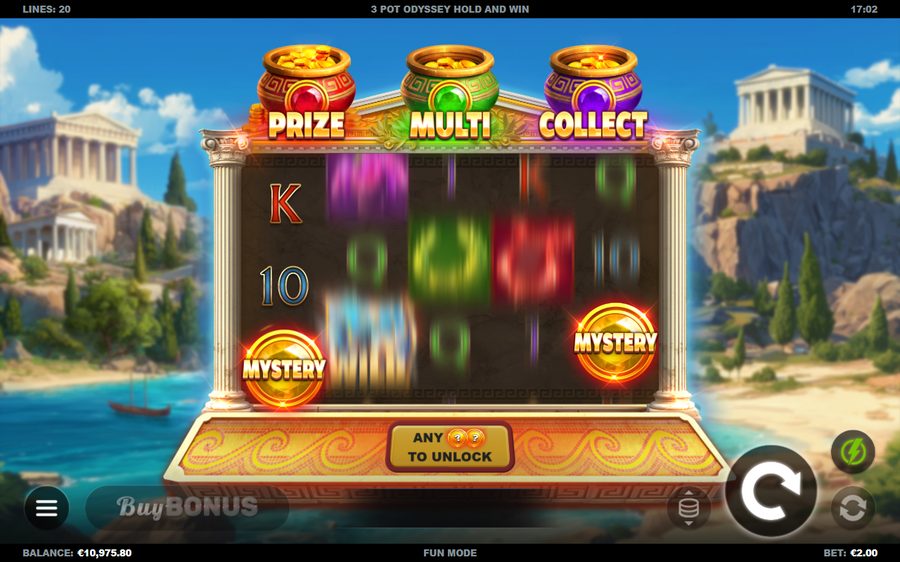 3 Pot Odyssey Hold and Win skärmbild — spin