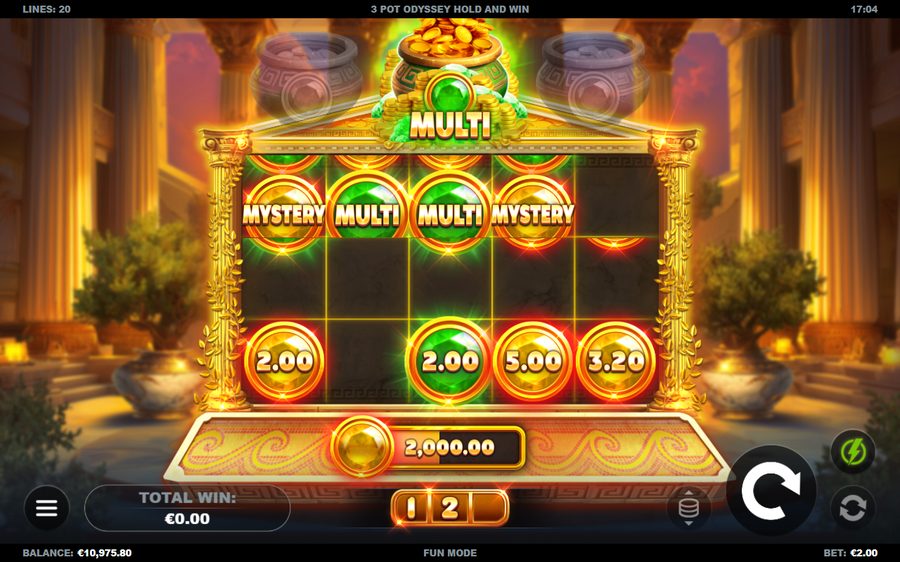 3 Pot Odyssey Hold and Win skärmbild — win