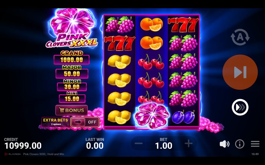 Pink Clovers XXXL: Hold and Win skärmbild — spin
