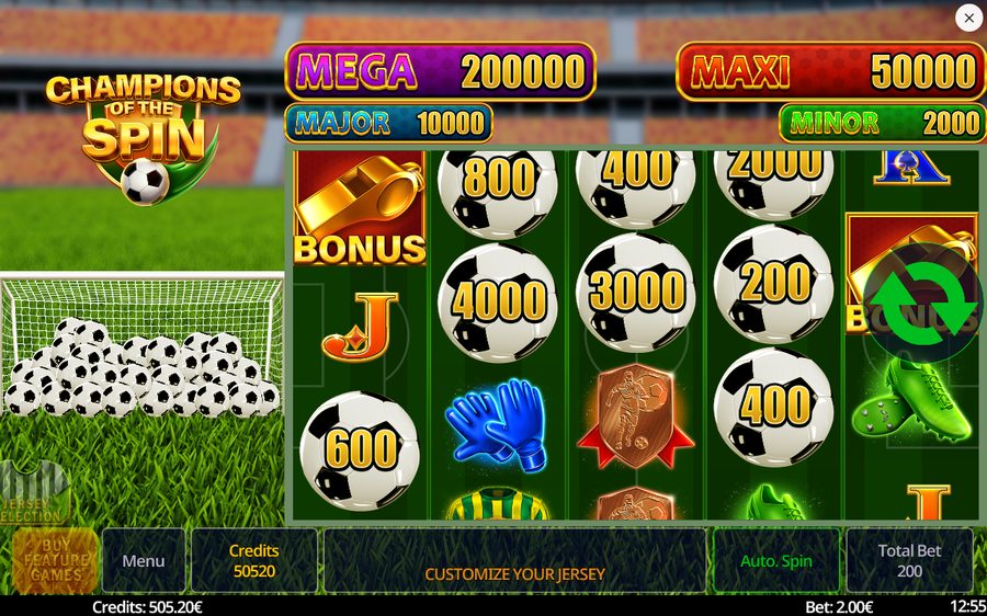 Champions of the Spin skärmbild — free spins