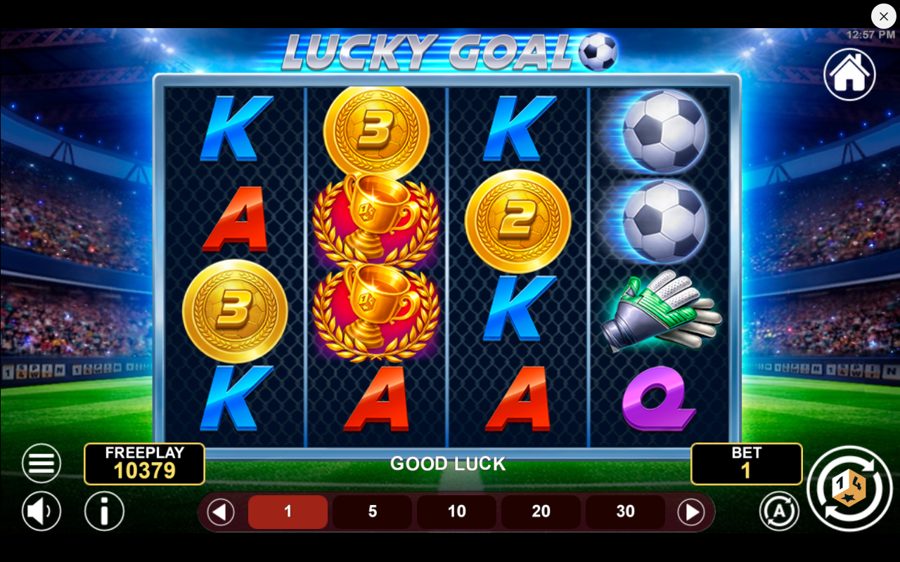 Lucky Goal skärmbild — spin