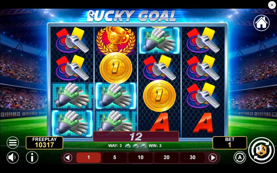 Lucky Goal skärmbild — spin