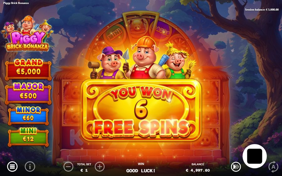 Piggy Brick Bonanza skärmbild — free spins