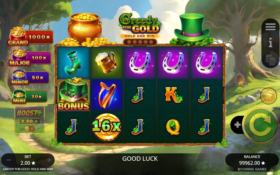 Greedy for Gold: Hold and Win skärmbild — free spins