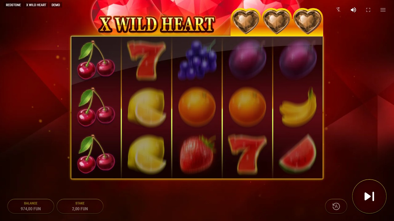 X Wild Heart skärmbild — free spins