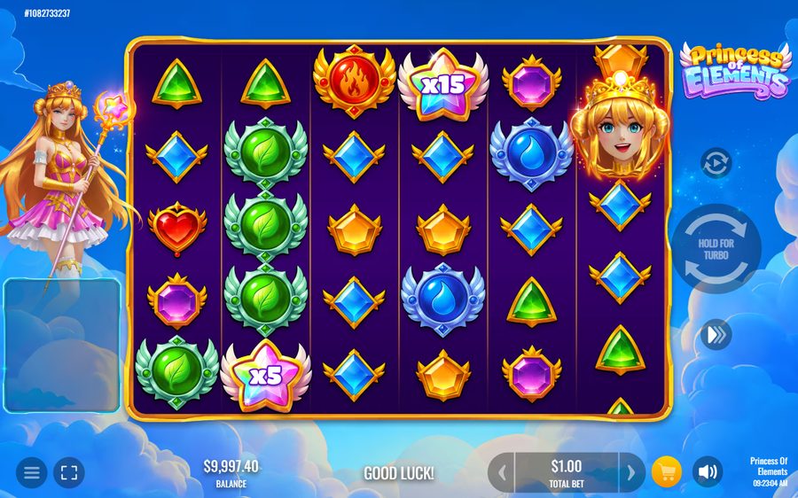 Princess of Elements skärmbild — spin
