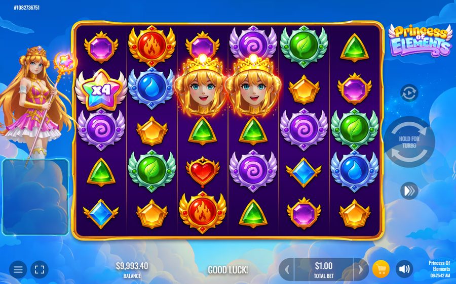 Princess of Elements skärmbild — spin