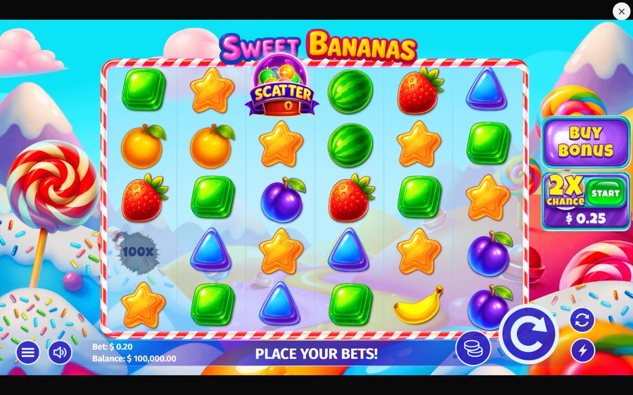 Sweet Bananas skärmbild — spin