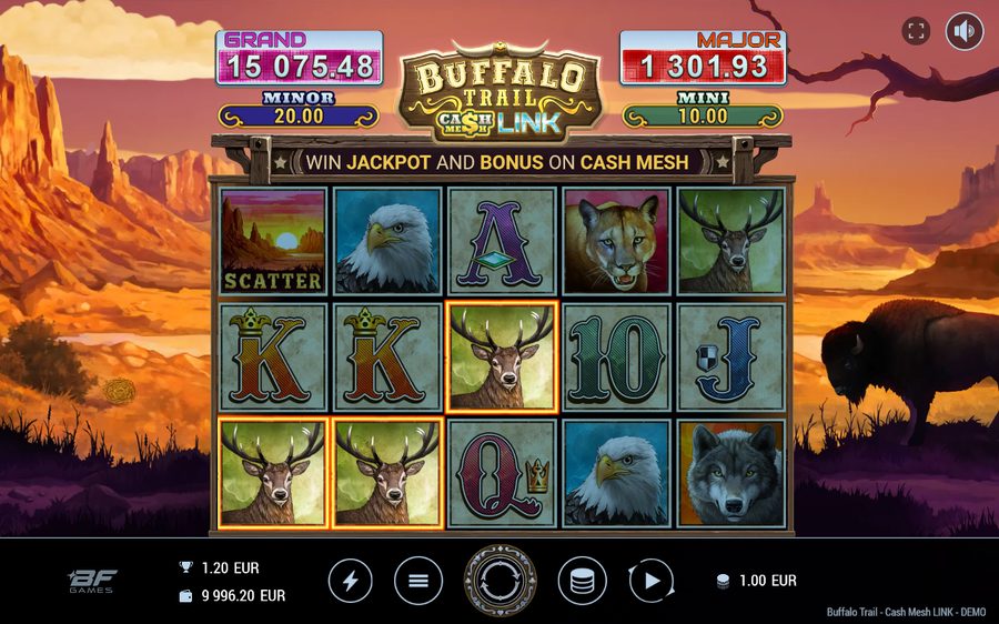 Buffalo Trail Cash Mesh Link skärmbild — spin