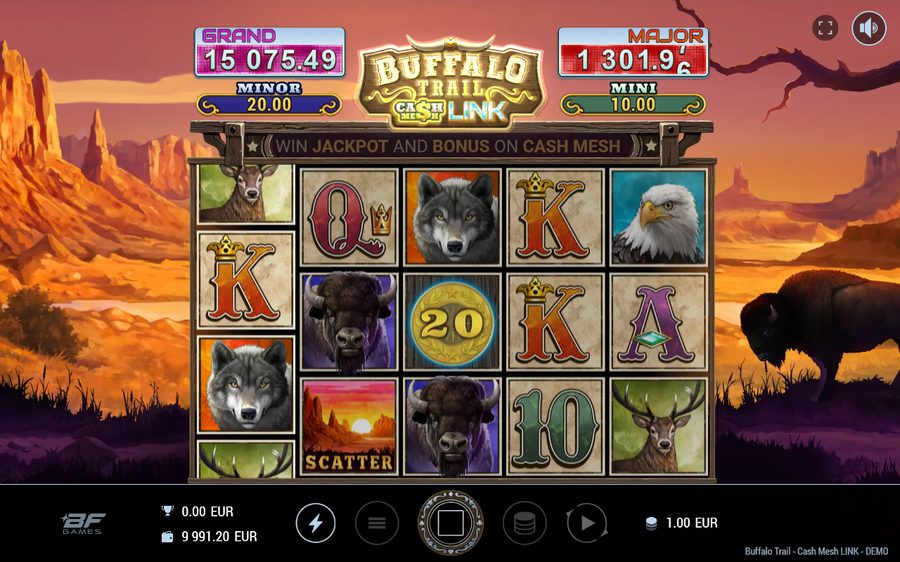 Buffalo Trail Cash Mesh Link skärmbild — spin