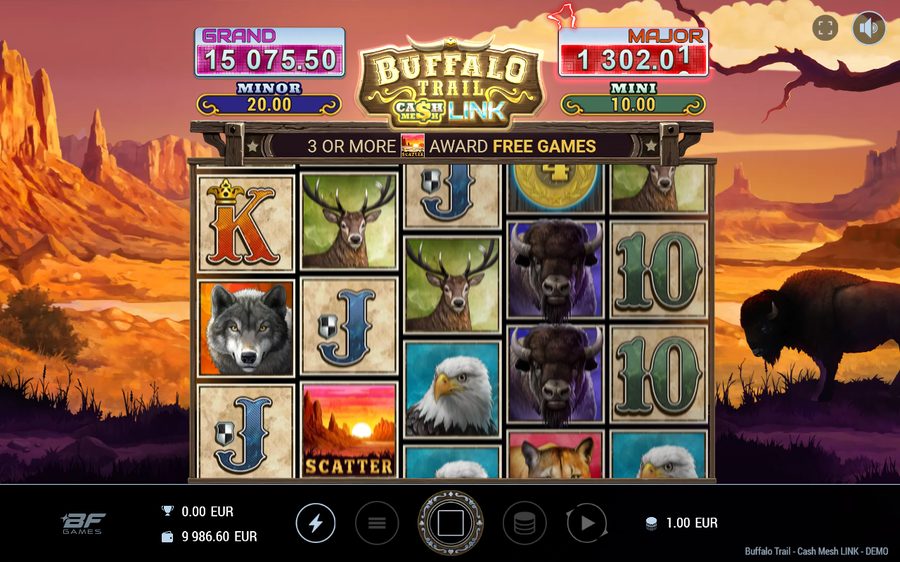 Buffalo Trail Cash Mesh Link skärmbild — spin