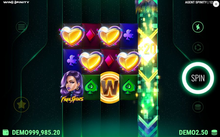 Agent Spinity skärmbild — free spins