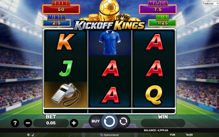 Kickoff Kings - Hold & Hit 3x3 skärmbild — spin