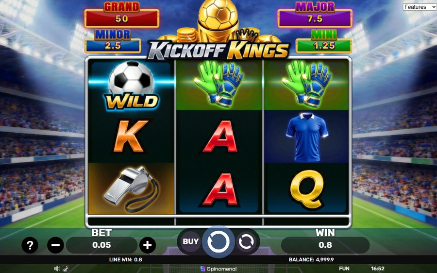 Kickoff Kings - Hold & Hit 3x3 skärmbild — spin