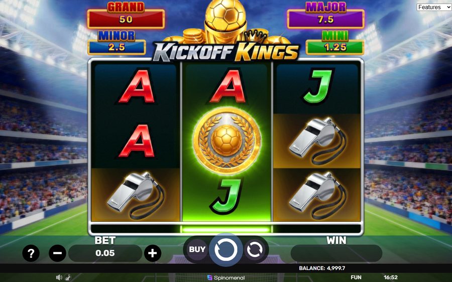 Kickoff Kings - Hold & Hit 3x3 skärmbild — spin