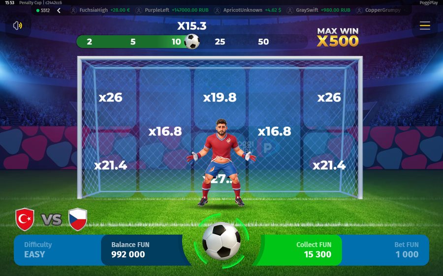 Penalty Cup skärmbild — win